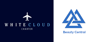 White Cloud Charter and Beauty Central logos